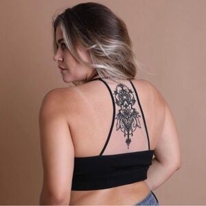 Black Strappy Back Bra